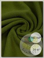 Ткань флис 2-х ст. TBY-0059-S888 190 г/м2 100% ПЭ шир.150см  цв.S888 оливковый рул.24кг