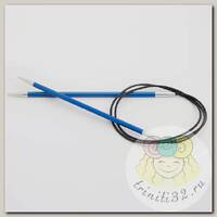 47069 Knit Pro Спицы круговые для вязания Zing 4мм/40см, алюминий