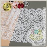 Кружево-стрейч KRUZHEVO арт.TBY.L1672 шир.180мм цв.001 белый уп.25м