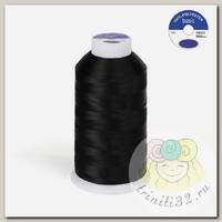 Нитки текстурированные эластичные 100D/2 полиэстер цв.черный MAX 5000 ярд