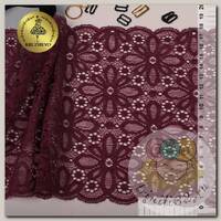 Кружево-стрейч KRUZHEVO арт.TBY 8026 шир.180мм цв.076 фиолетовый уп.10м
