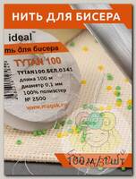 Нить для бисера IDEAL, Tytan100, 100м белая уп.10шт(кат)