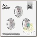 Стразы пришивные акриловые MAGIC 4 HOBBY арт.MG.A.02 18x25 мм овал цв.01 прозрачный уп.50 шт