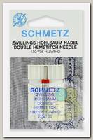 Иглы для бытовых швейных машин Schmetz для мережки двойные 130/705H ZWIHO №100/2.5, уп.1 игла