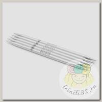 36013 Knit Pro Спицы чулочные для вязания Mindful 6мм/15см, нержавеющая сталь, серебристый, 5шт