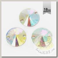 Стразы пришивные акриловые (Resin) Tesoro Crystal арт.TS.ED1.5.10 цв.AB Crystal 18 мм уп.10шт