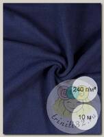 Ткань флис 2-х ст. TBY-0240-19 240 г/м2 100% ПЭ шир.150см  цв.19 джинс уп.10м