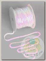 Пайетки на нитях 6мм Cream Colour арт.TBY-FLKU06-CC цв.0319 белый уп.73,12м
