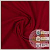 Футер 2х нитка петля Поликоттон стрейч 220г/м2 Twill French Terry цв.S171 красный в рулоне 35м