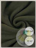 Ткань флис 2-х ст. TBY-0290-S078 290 г/м2 100% ПЭ шир.150см  цв.S078 олива рул.24кг
