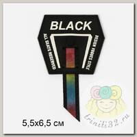 Аппликации пришивные арт.TBY.2369 Black 5,5х6,5см уп.10шт